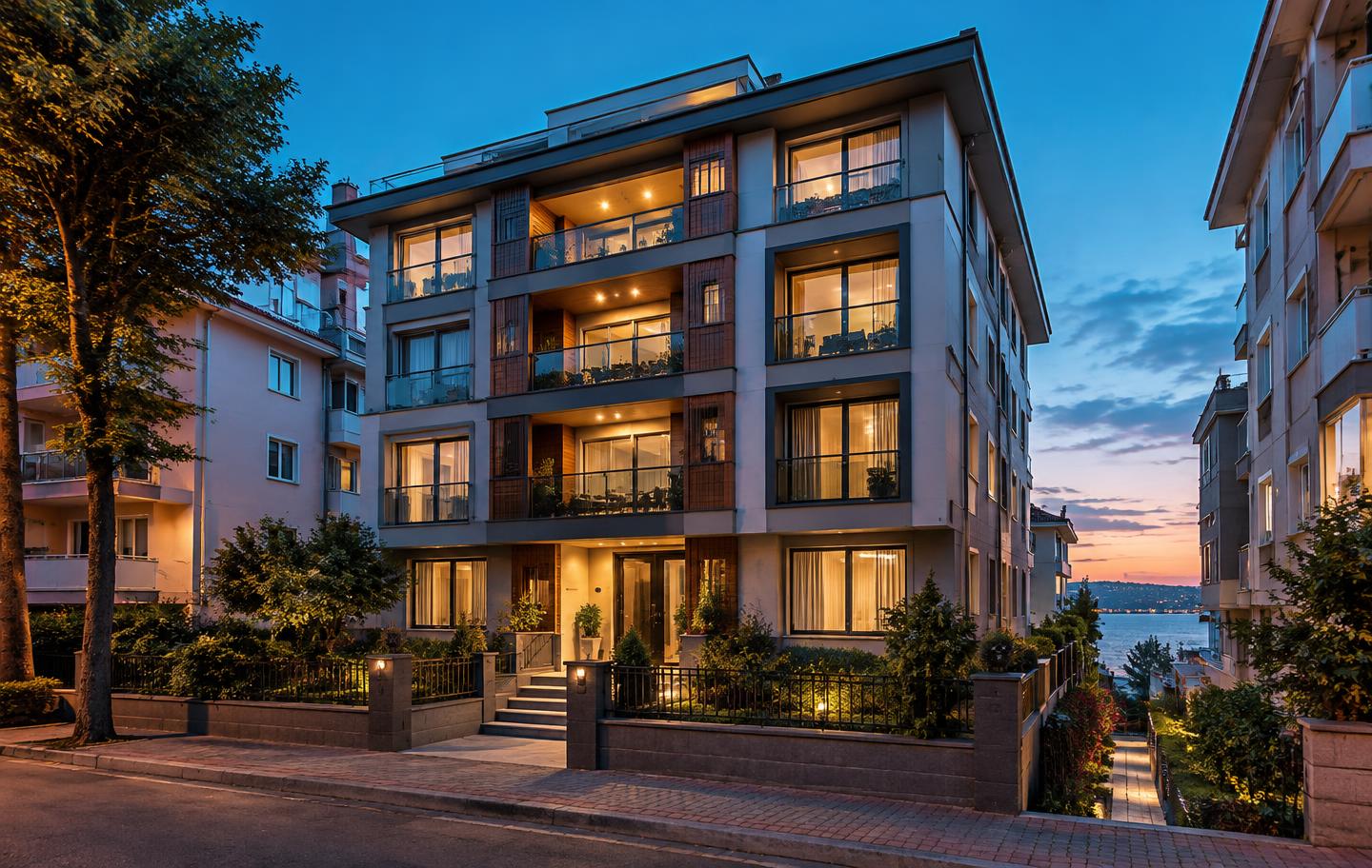Fictional sample apartment building in Kadıköy